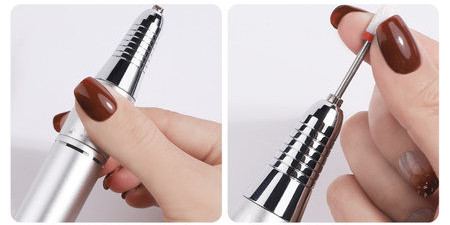 Elektriskā klusā nagu vīle ar vairākiem stiprinājumiem