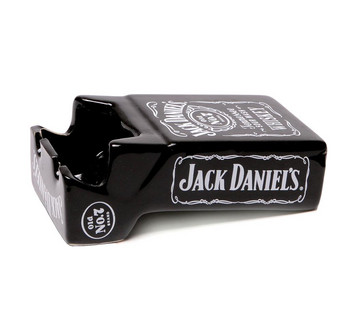 Пепелник Jack Daniels, Цигарена кутия, Керамичен, Черен