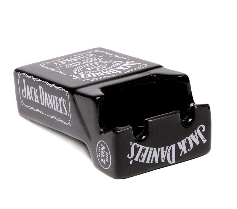 Пепелник Jack Daniels, Цигарена кутия, Керамичен, Черен