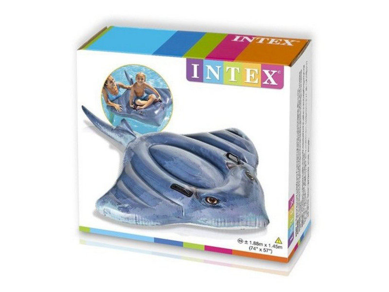 Надуваем дюшек Intex, Скат, 188х145 см