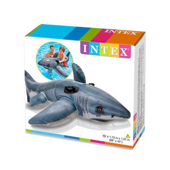 Надуваем дюшек Intex, Акула, 173х107 см.
