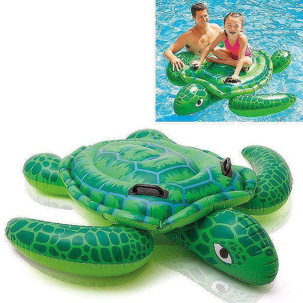 Надуваем дюшек Intex, Костенурка, Зелен, 150х127 см