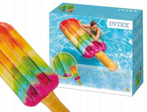 Надуваем дюшек Intex, Сладолед, 191х 76 см.