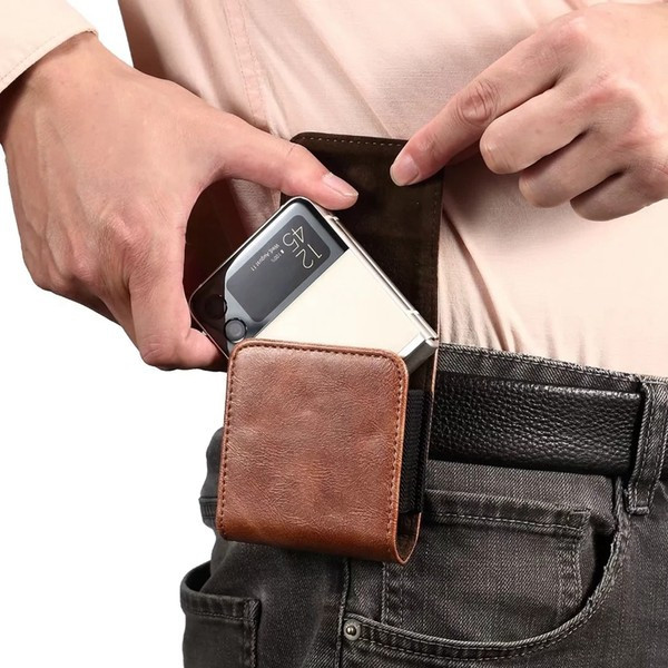 Nahast vöökohver - Samsung ZFLIP3 ja Huawei P50 tasku