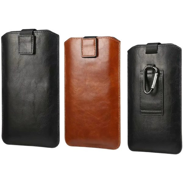 Ādas telefona maciņš - piemērots viduklim