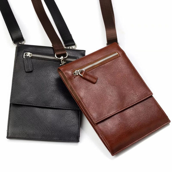 Daudzfunkcionāla mobilā telefona soma no eko ādas