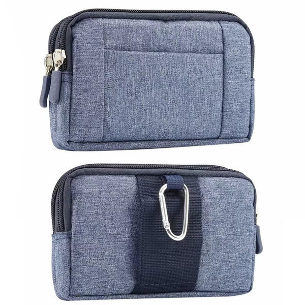 Geanta de talie din panza cu doua compartimente