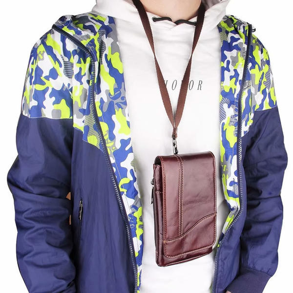 Кожена чанта за кръста с дръжка за ръка