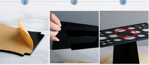 Plastični stalak za četke za šminku