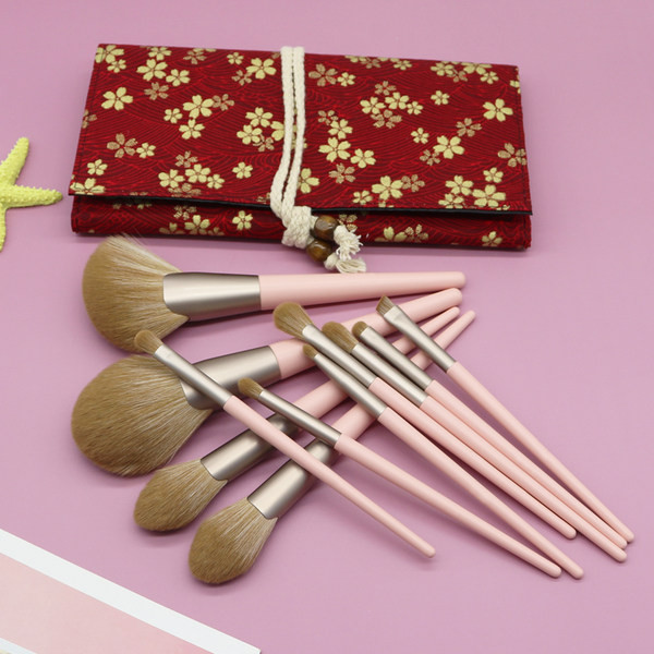 Ökojuukse meigipintslite komplekt - 11 tk