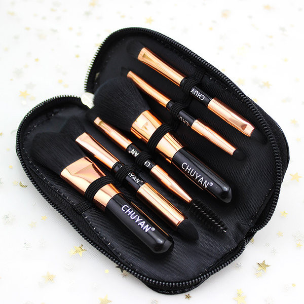 Μίνι πινέλα μακιγιάζ με μοντέρνα θήκη