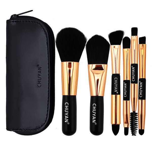 Μίνι πινέλα μακιγιάζ με μοντέρνα θήκη