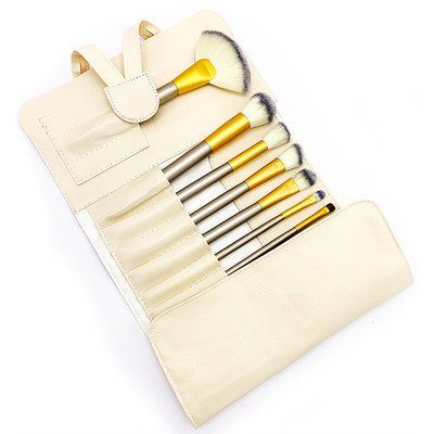 Set pensule de machiaj 7,12,18,24 bucati cu husa din piele
