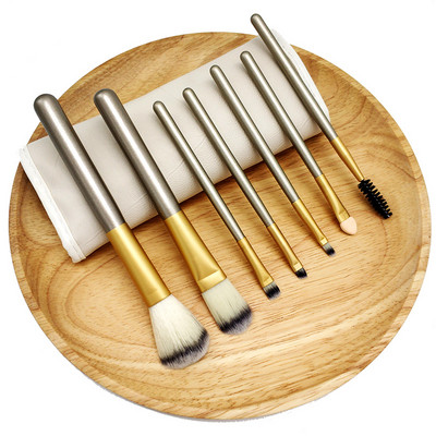 Set pensule de machiaj 7,12,18,24 bucati cu husa din piele