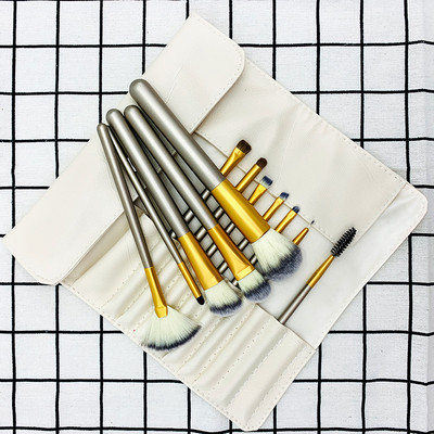 Set pensule de machiaj 7,12,18,24 bucati cu husa din piele