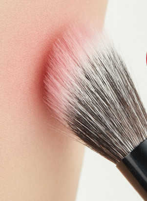 Vaigu sārtuma birste ar apaļu galvu