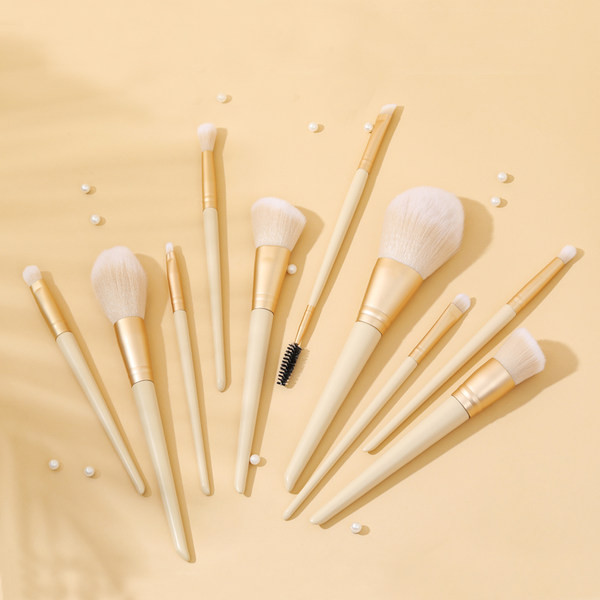 10 bucăți într-un set de pensule moi de machiaj pentru păr