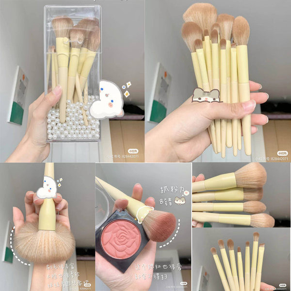 Kistovi za šminkanje 11 komada u kompletu s mekim vlaknima