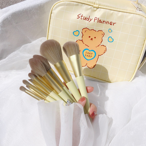 Kistovi za šminkanje 11 komada u kompletu s mekim vlaknima