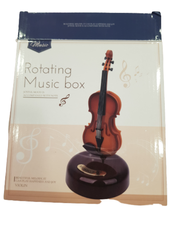 Сувенир Цигулка, Музикална кутия, Пластмасов, 20 см