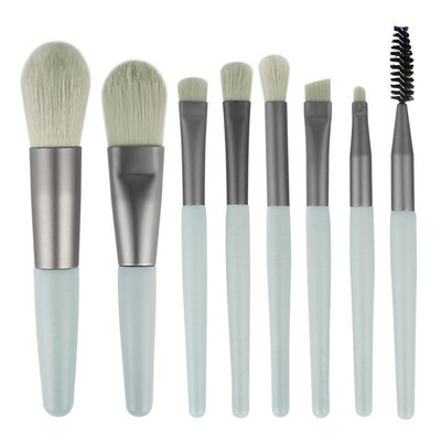 Set de 8 pensule cosmetice pentru machiaj intr-o cutie