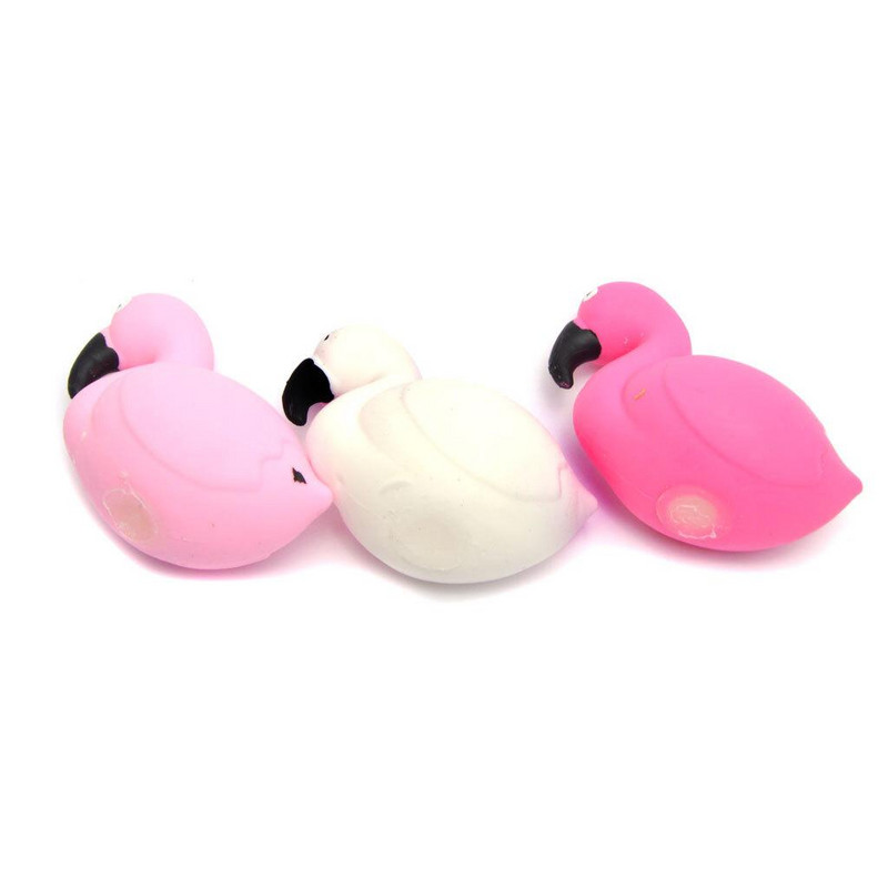 Антистрес играчка, Фламинго, За стискане, Силиконова, 9х8 см