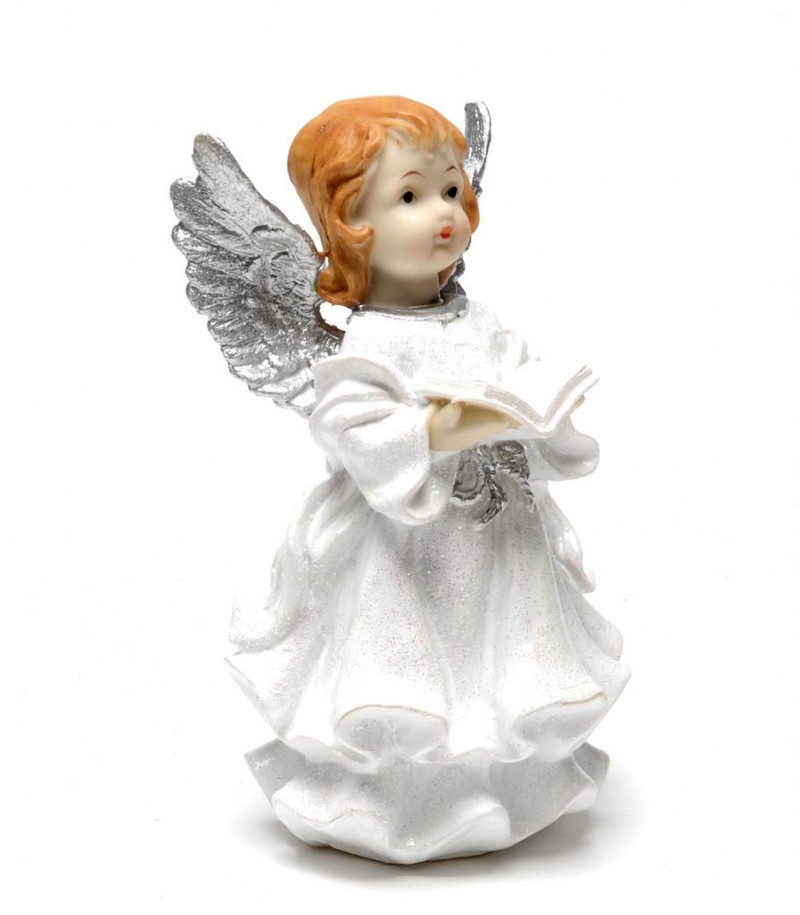 Статуетка, Ангел, Керамична, 17Х10 СМ