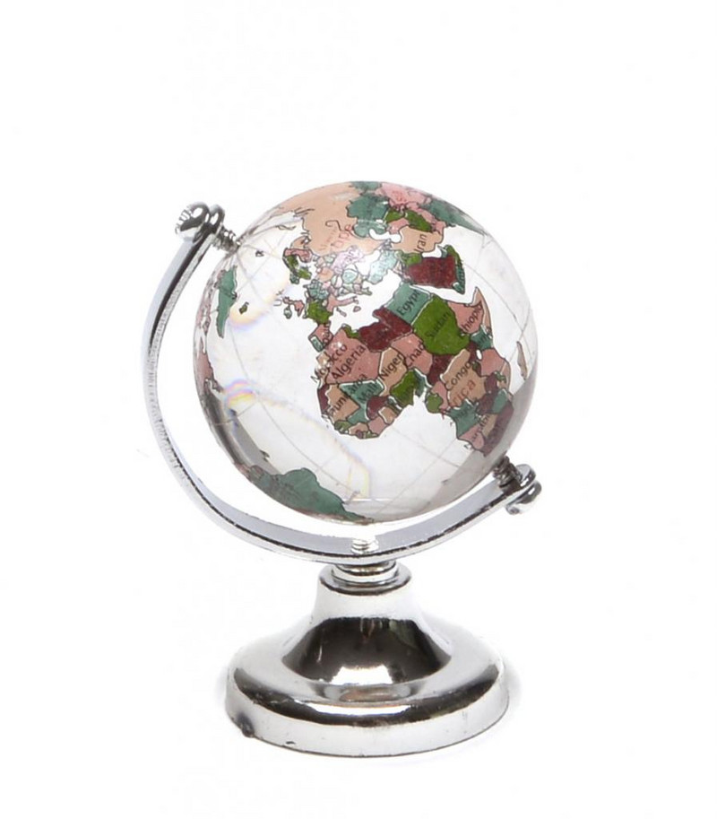 Декоративна фигурка, Глобус, Стъклен, 4 см