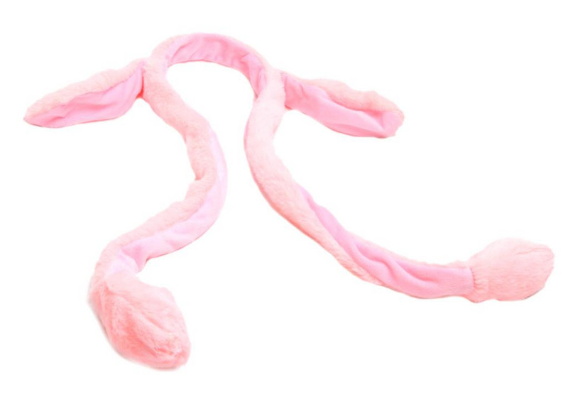 Аксесоар диадема, Заешки уши, Плюшена, Мърда ушите