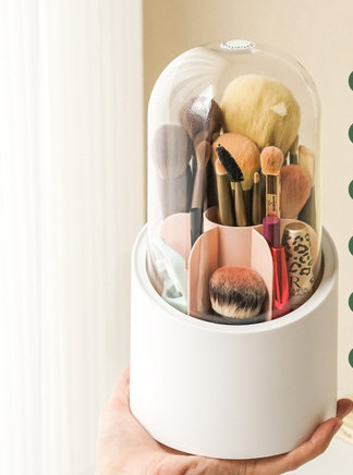 Organizator rotativ din plastic pentru produse cosmetice