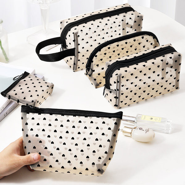 Hálós kozmetikai táska smink és piperecikkek tárolására