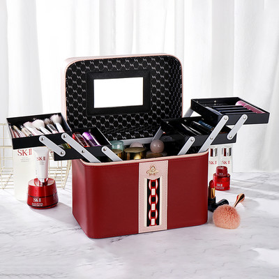 Briefcase-type cosmetic organizer