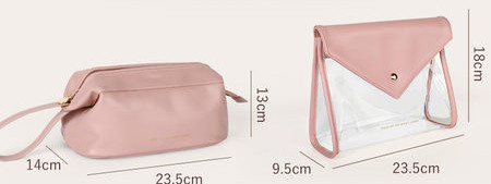 Prijenosna kožna kozmetička torbica pogodna za odlaganje šminke