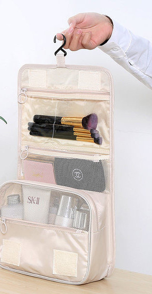 Vodootporna proširiva kozmetička torbica pogodna za odlaganje šminke i toaletnih potrepština