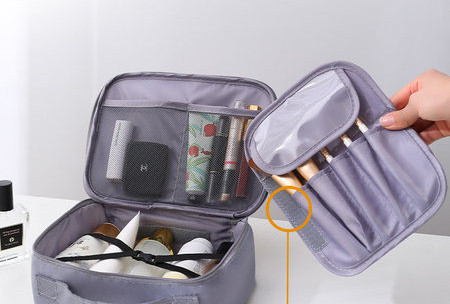 Φορητή καλλυντική θήκη ταξιδίου για αποθήκευση μακιγιάζ και καλλυντικών