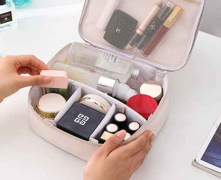 Φορητή καλλυντική θήκη ταξιδίου για αποθήκευση μακιγιάζ και καλλυντικών