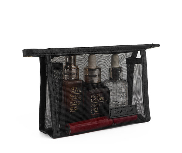 Musta värvi kosmeetikakomplekt jumestamiseks