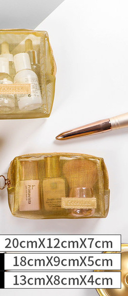 Mrežasta torbica za šminku i toaletne potrepštine