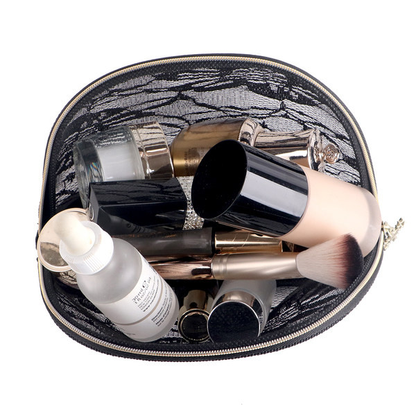 Tekstilna kozmetička torbica s čipkom