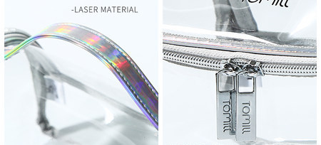 Μεγάλη διάφανη τσάντα καλλυντικών για μακιγιάζ