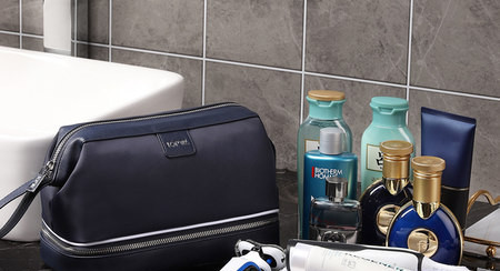 Textil mosdótáska piperecikkek tárolására