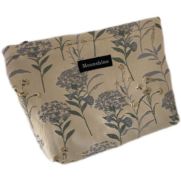 Virágmintás textil sminktáska