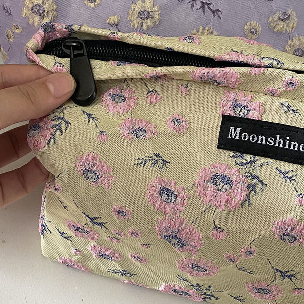 Trusa de machiaj textil cu model floral