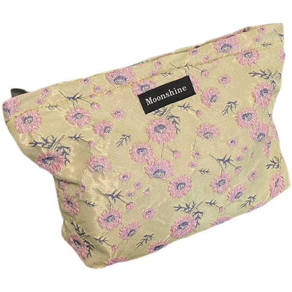 Trusa de machiaj textil cu model floral