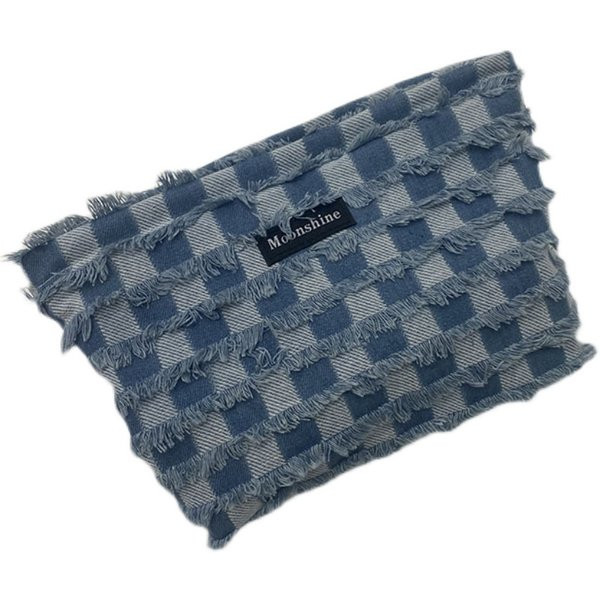 Pārnēsājama džinsa kosmētikas soma grima uzglabāšanai