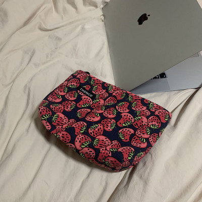 Trusa de machiaj textil cu model colorat