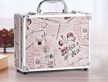 Козметична чанта -куфар за съхранение на гримове и четки