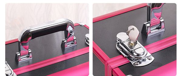 Pārnēsājams kosmētikas maciņš ar daudziem nodalījumiem