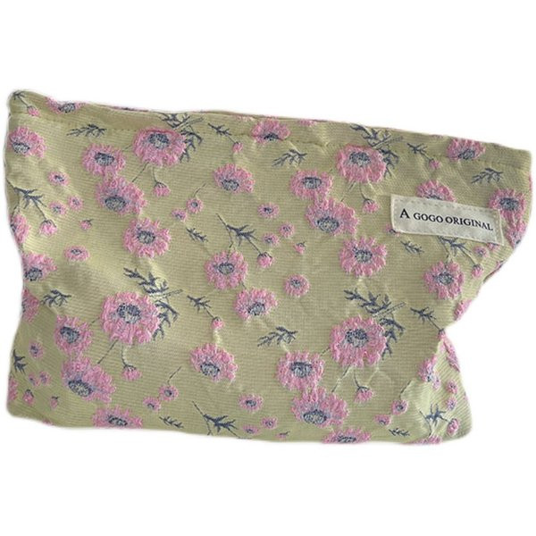 Kozmetički kovčeg s izvezenim cvijećem za pohranu šminke