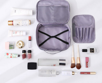 Τσάντα καλλυντικών με πολλές θήκες - κατάλληλη για ταξίδια